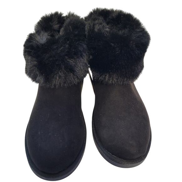 Juicy Couture Shoes - Juicy Couture Keera Black With Faux Fur Lining With Cuff Size 8 NWT 61326-2935